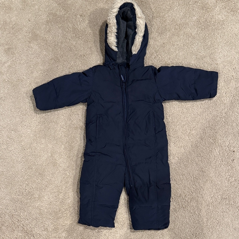 GAP Kids Navy Puffer Jacket with Hood
